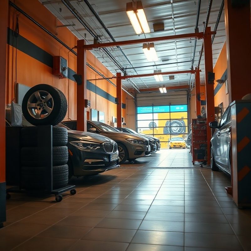 Interior of the Travelpathz multi-bay workshop in Málaga