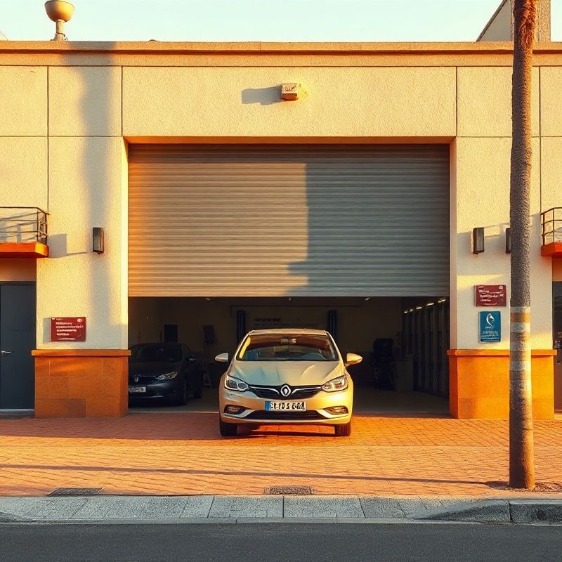 Exterior of the Travelpathz workshop on Calle Industria in Málaga